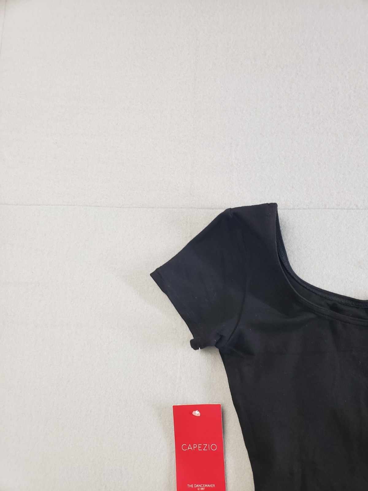 Capezio Women Top XS Short Sleeve Leotard Black Ballet Dancewear Gymnastics