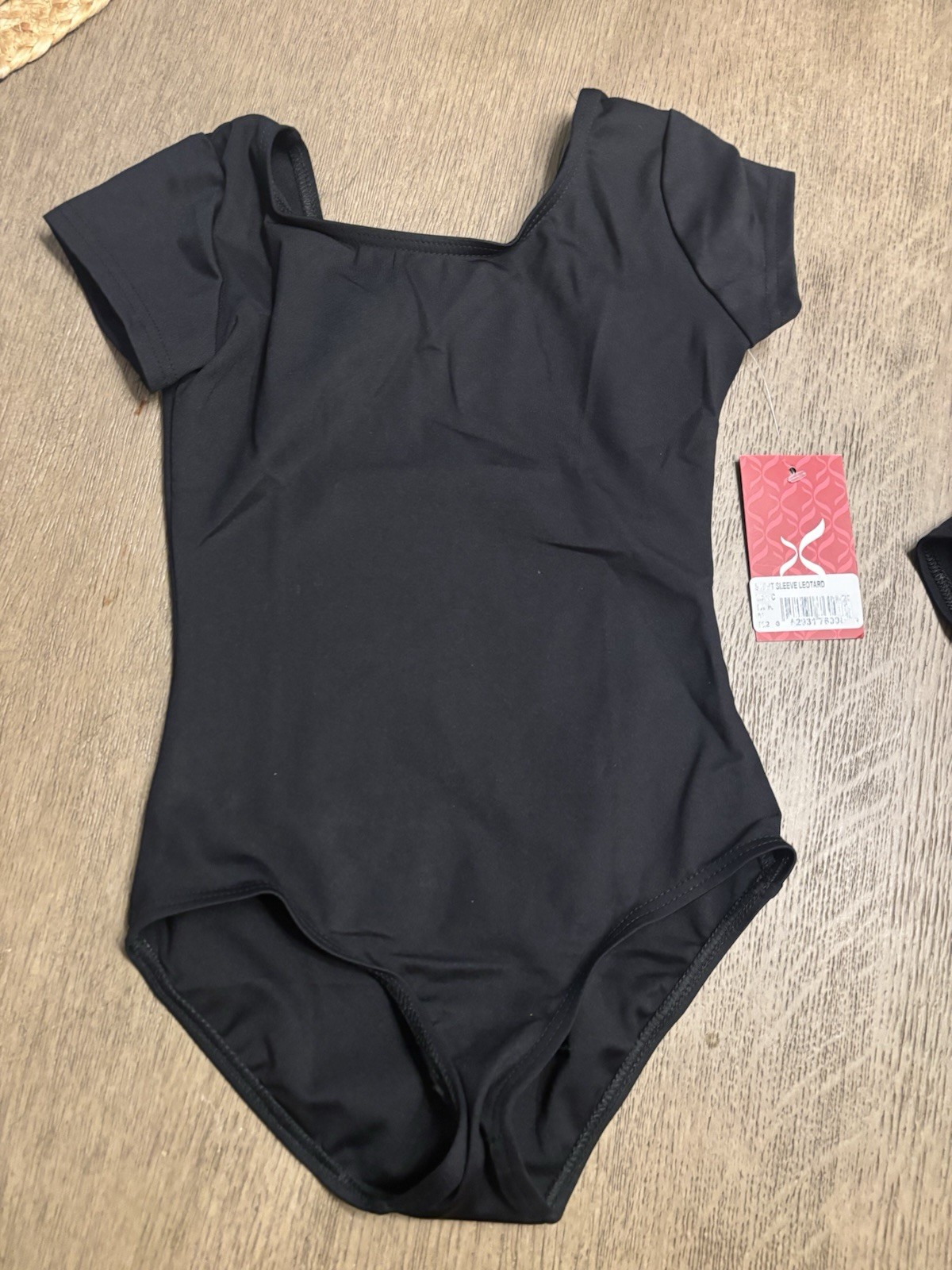 Capezio Dance Leotard Children’s Medium Black Short Sleeve