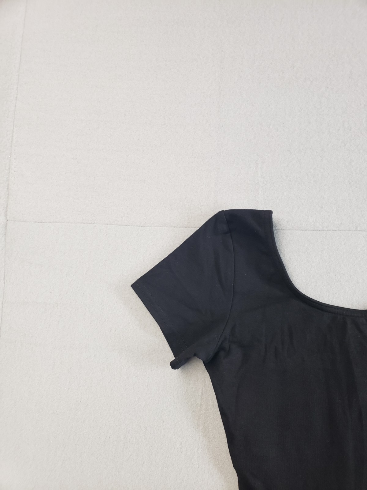 Capezio Women Top XS Short Sleeve Leotard Black Ballet Dancewear Gymnastics