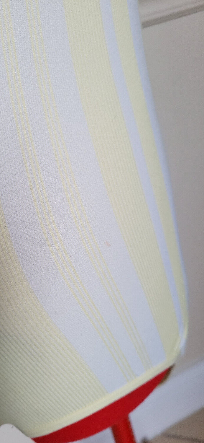 Colsie Yellow/White Stripe Ribbed Stretch Spaghetti Backless Leotard Bodysuit M