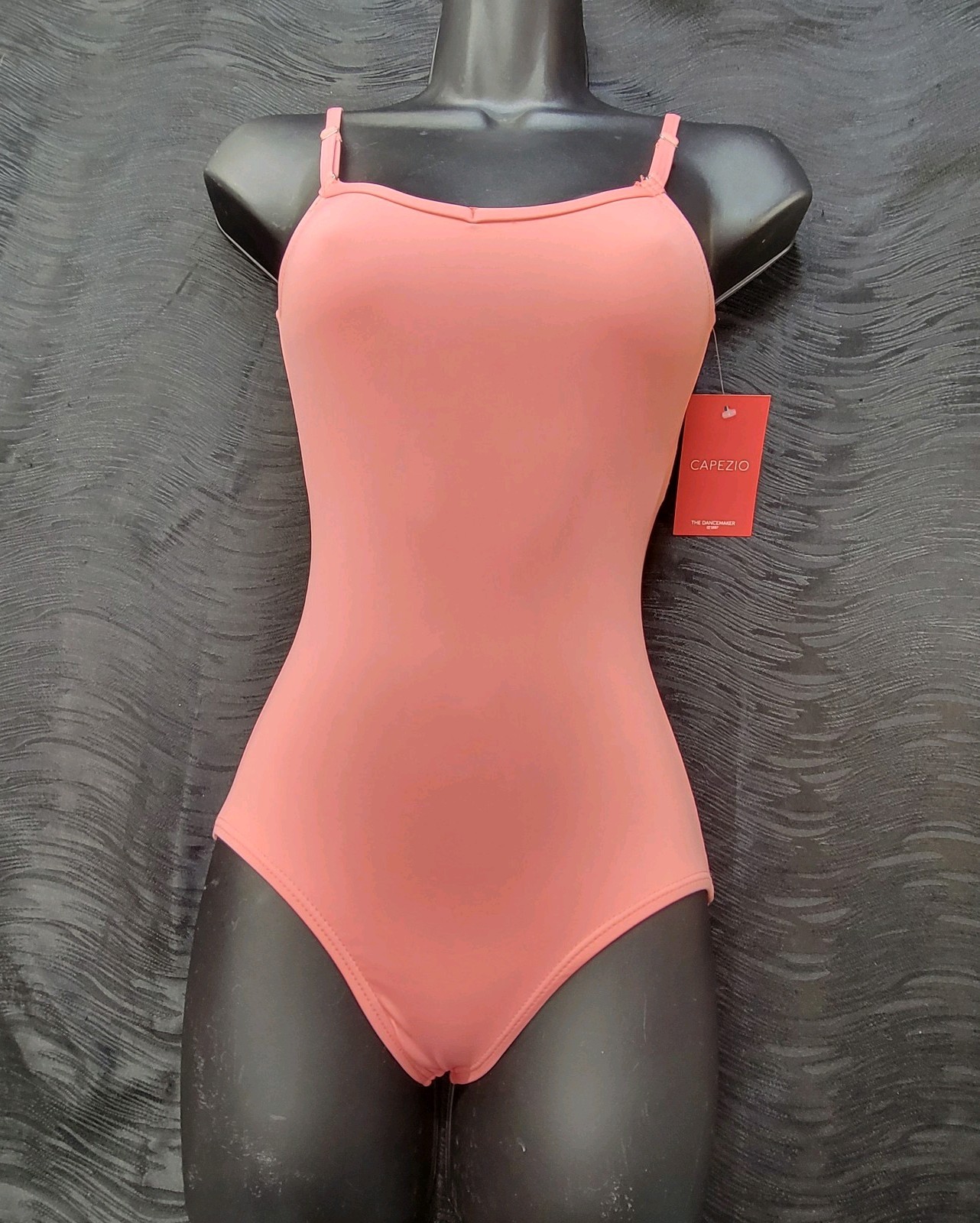 Capezio Pink Camisole Leotard Adjustable Straps V-Front & Back Neckline SZ XSA