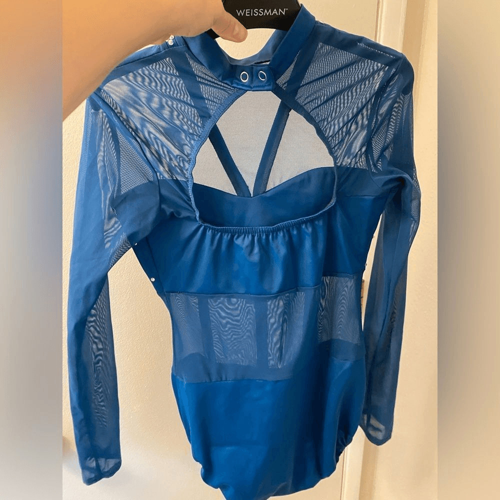 Kelle dance costume blue FIRE TO THE RAIN contemporary lyrical 5360 SA adult