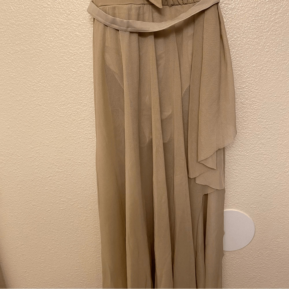 WEISSMAN Balera Dance tan nude One Shoulder lyrical contemporary D13079 SA adult