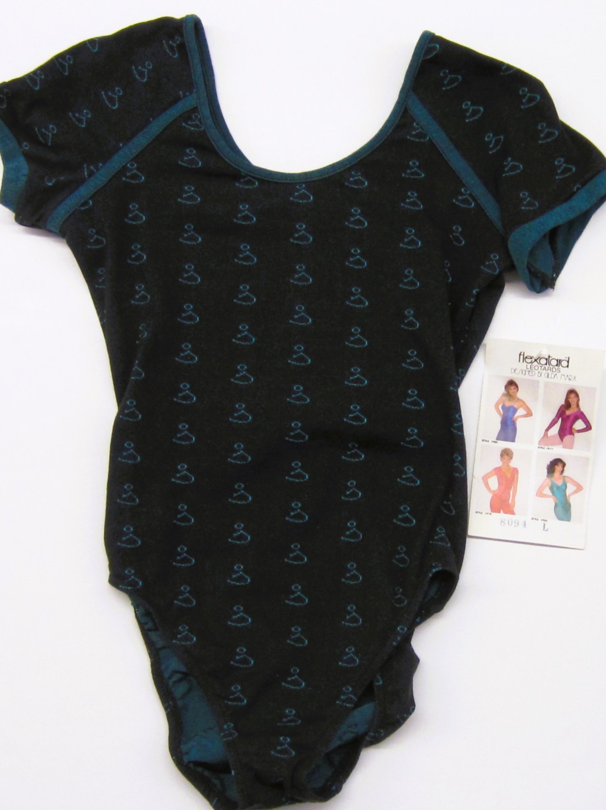NWT Vintage Flexatard „Gilda Marx“ 80s Leotard Sz. Lrg. Poly/Cotton Made in USA