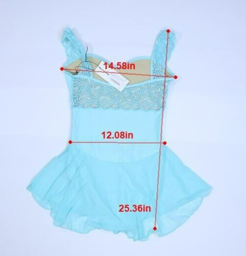 Wear Moi Etincelle Pacific Blue Ballet Dance Leotard Tank Dress Tulle Womens M