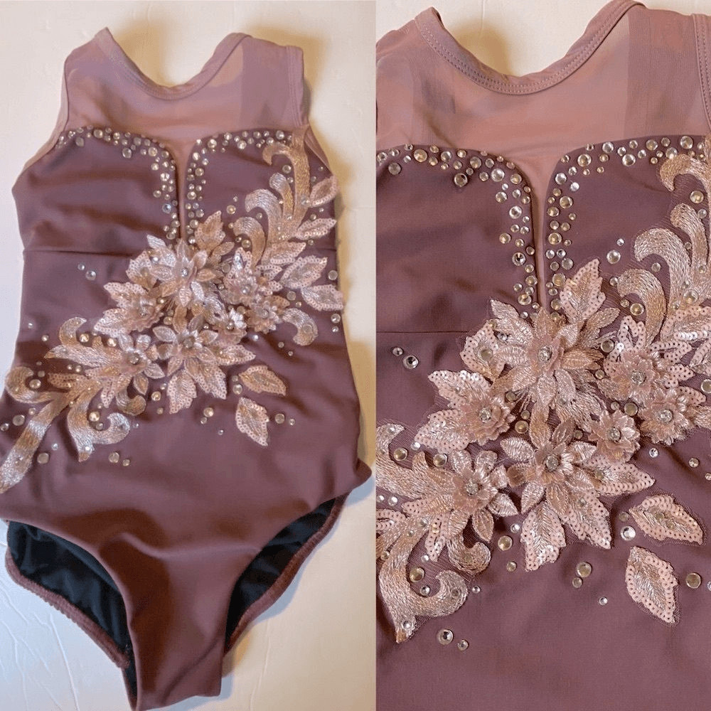 Five 5 competition contemporary Dance costume solo illusion custom YXL XLC child
