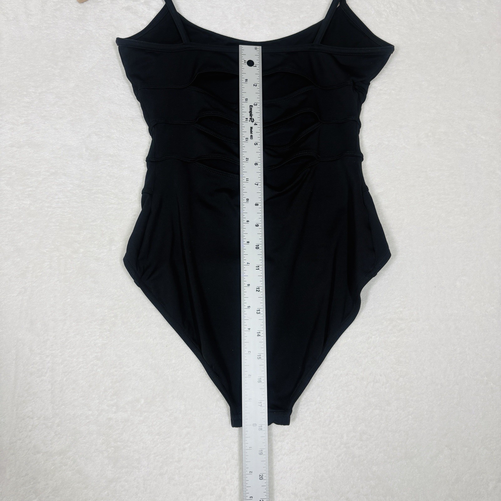 Mirella Princess Seam Cap Sleeve Leotard M/L Black