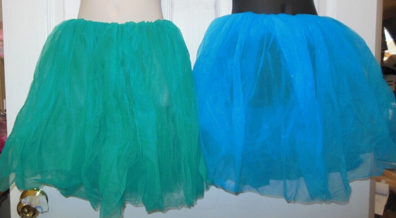 Dance Romantic 3 Layer Tutu Skirt Organdy Tulle Jade or Turquoise Child/Adlt