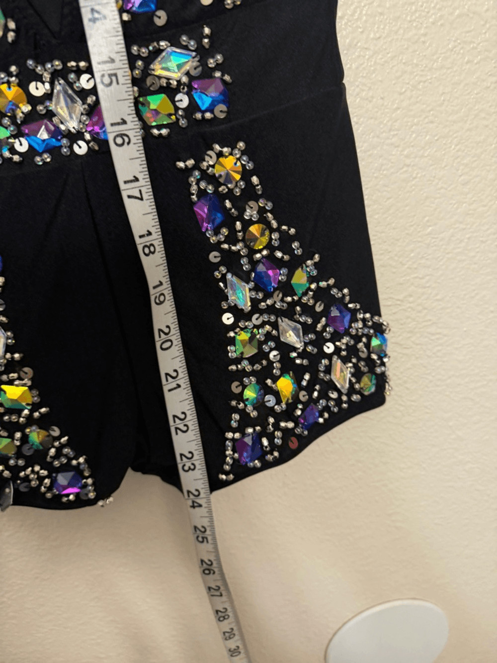 Glamour dance costume solo bling leotard embellished XSA-extra small adult