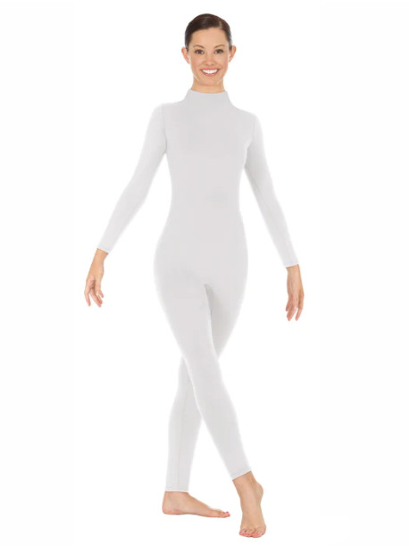 Reflextions White Long Sleeve Mock Neck Unitard #916U Size Medium