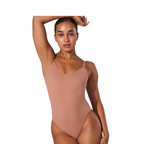 Capezio Women’s Camisole Leotard With Clear Transition Straps-3532, Suntan, S