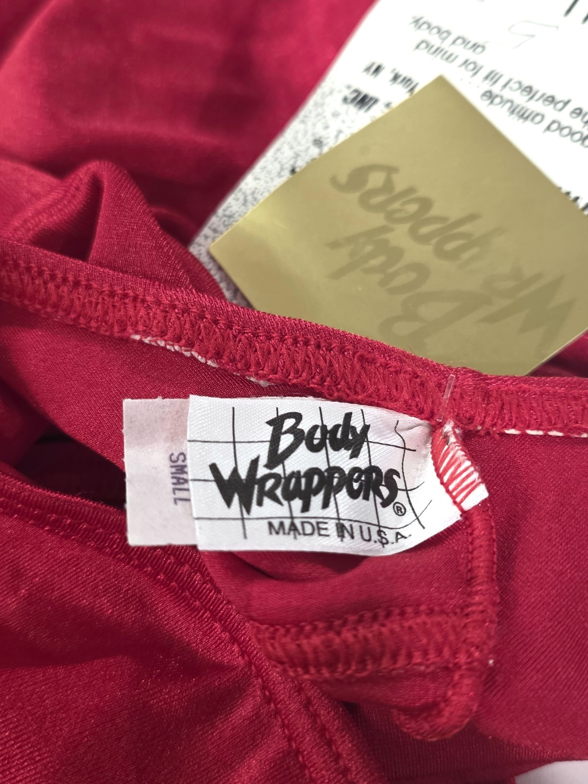 Body Wrappers VTG Open Back High Neck Keyhole Vented Leotard Red Size AS