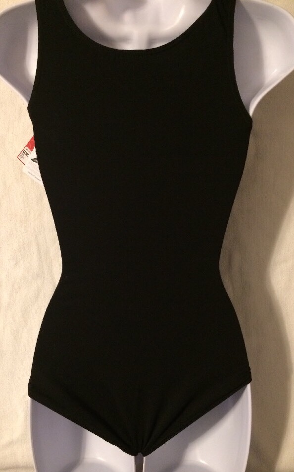 NWT Capezio Women’s High-Neck Tank Leotard w/ Ballet Legline Dance Outfit CC201