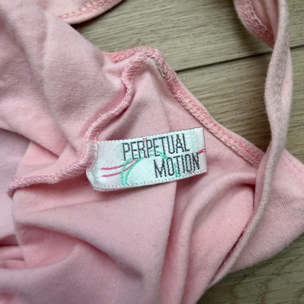 Perpetual Motion Pink Scoop Back Bodysuit Leotard Tank Sleeveless Dance