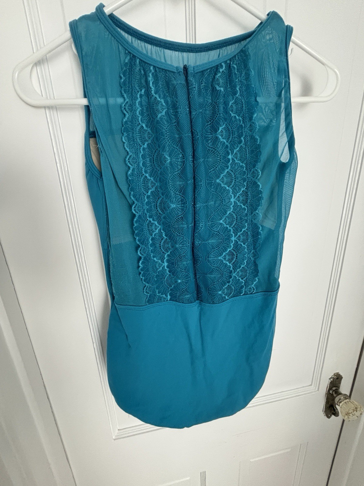 Suffolk Adult Large Leotard Teal Lace Back