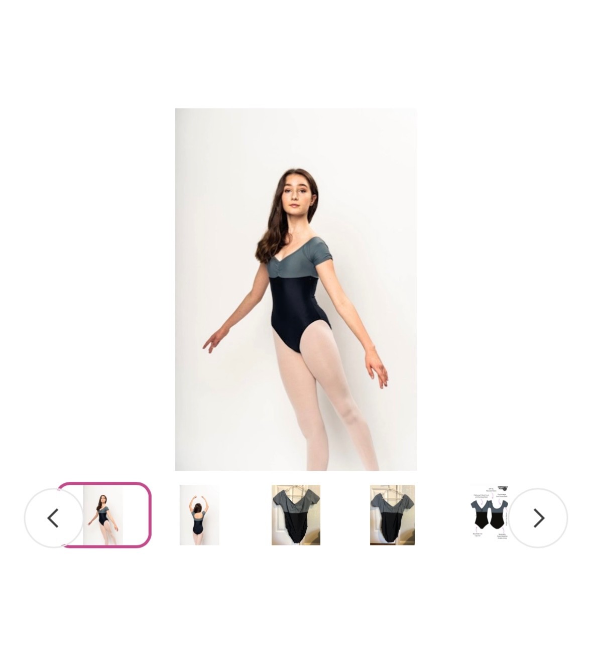 Imperfect Pointes Leotard| Large| Black and Grey| EUC