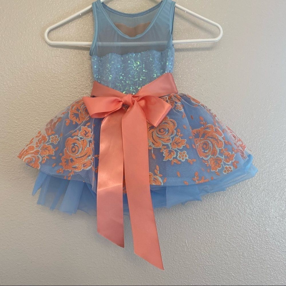 Weissman Dance HOW TO BELIEVE 9318 Blue tutu ballet costume small child SC