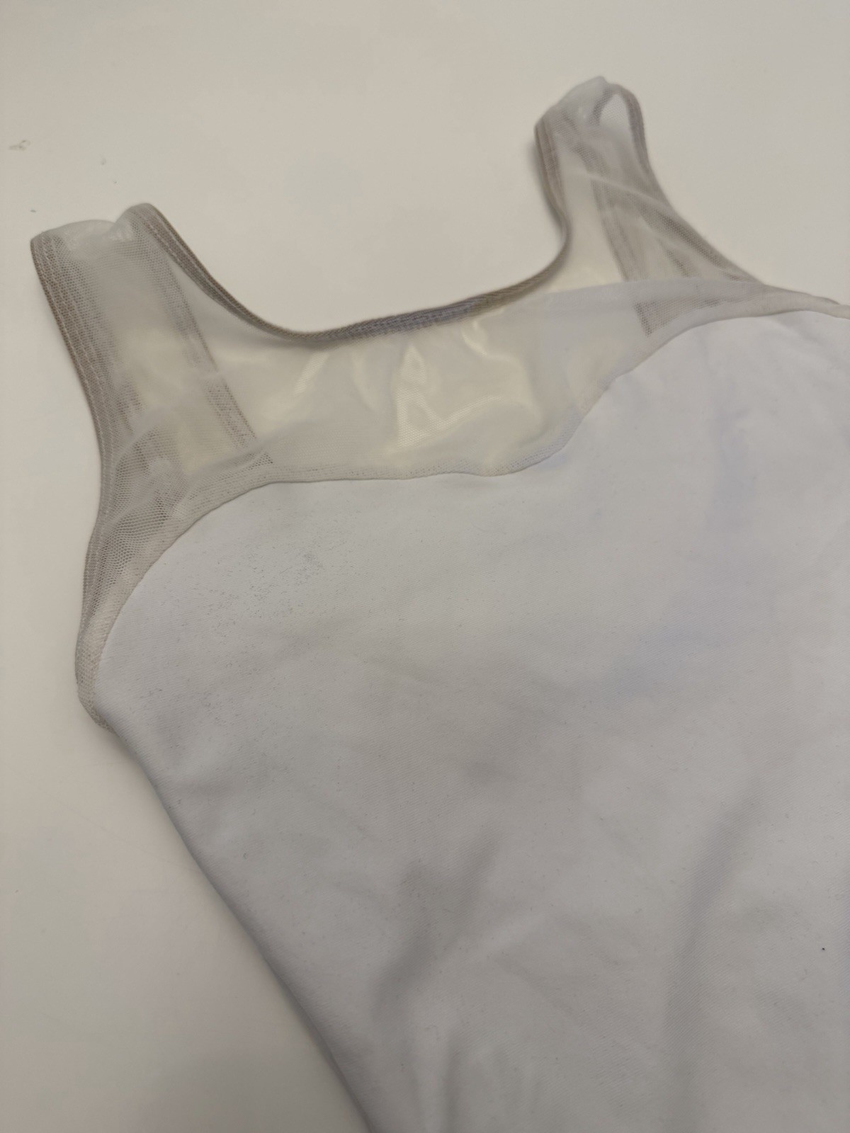 Eleve Women’s Dancewear Leotard Size Medium White Tank