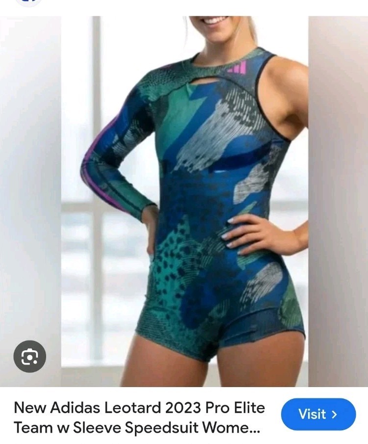Adidas Leotard Track & Field Pro Elite Team Jumpsuit Sleeves Speedsuit M $180