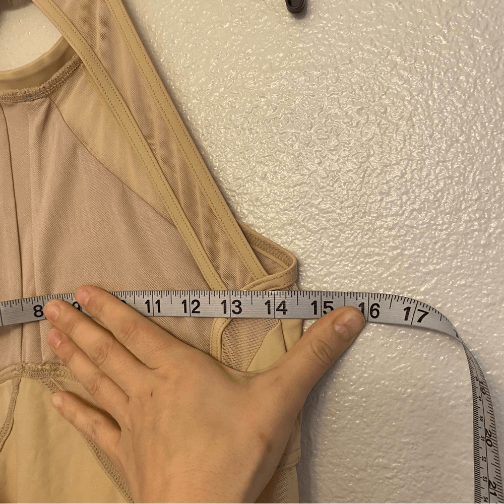 WEISSMAN Ivy Sky Swarovski Crystal Dance Costume beige tan nude MT10716 MA