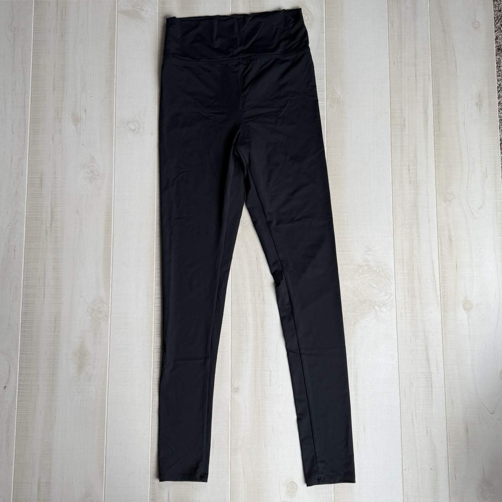 Bal Togs Legging Long Leg Stretch Black Women Large Dance Gym Cheer Read
