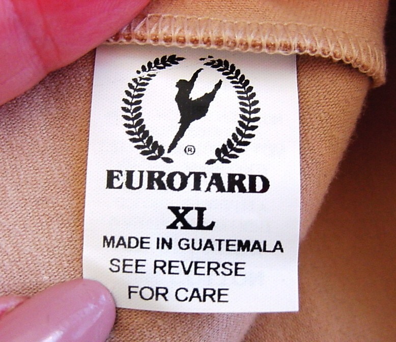 NWT $42 Women’s Nude EUROTARD Long Sleeves & Legs Scoop Neck & Back Line XL
