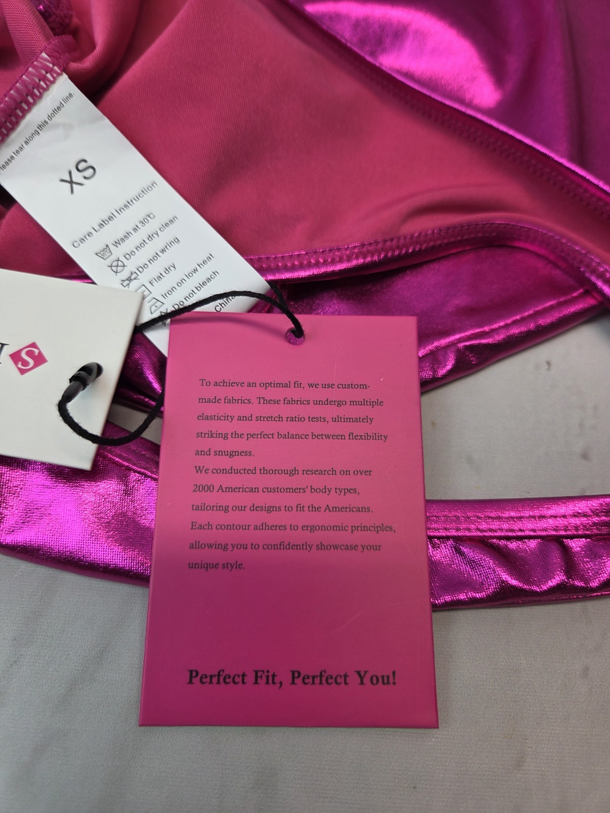 Speerise XS Women’s Hot Pink Metallic Shiny Tank Short Unitard Leotard Bodysuit