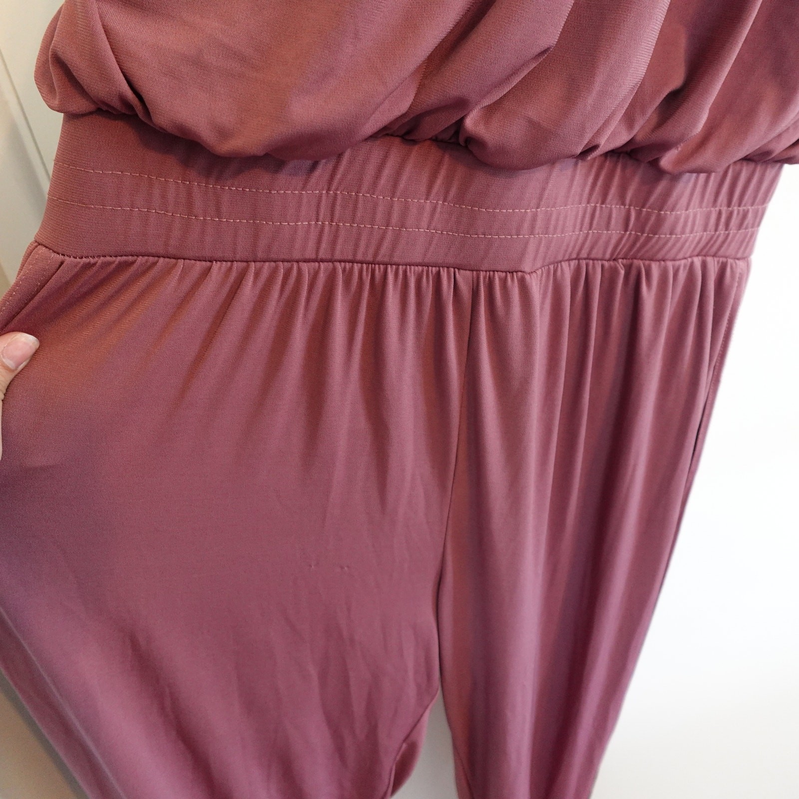 WEISSMAN Balera Dance Adult XLA 16/18 Split Leg Unitard Halter Mauve MJ12201