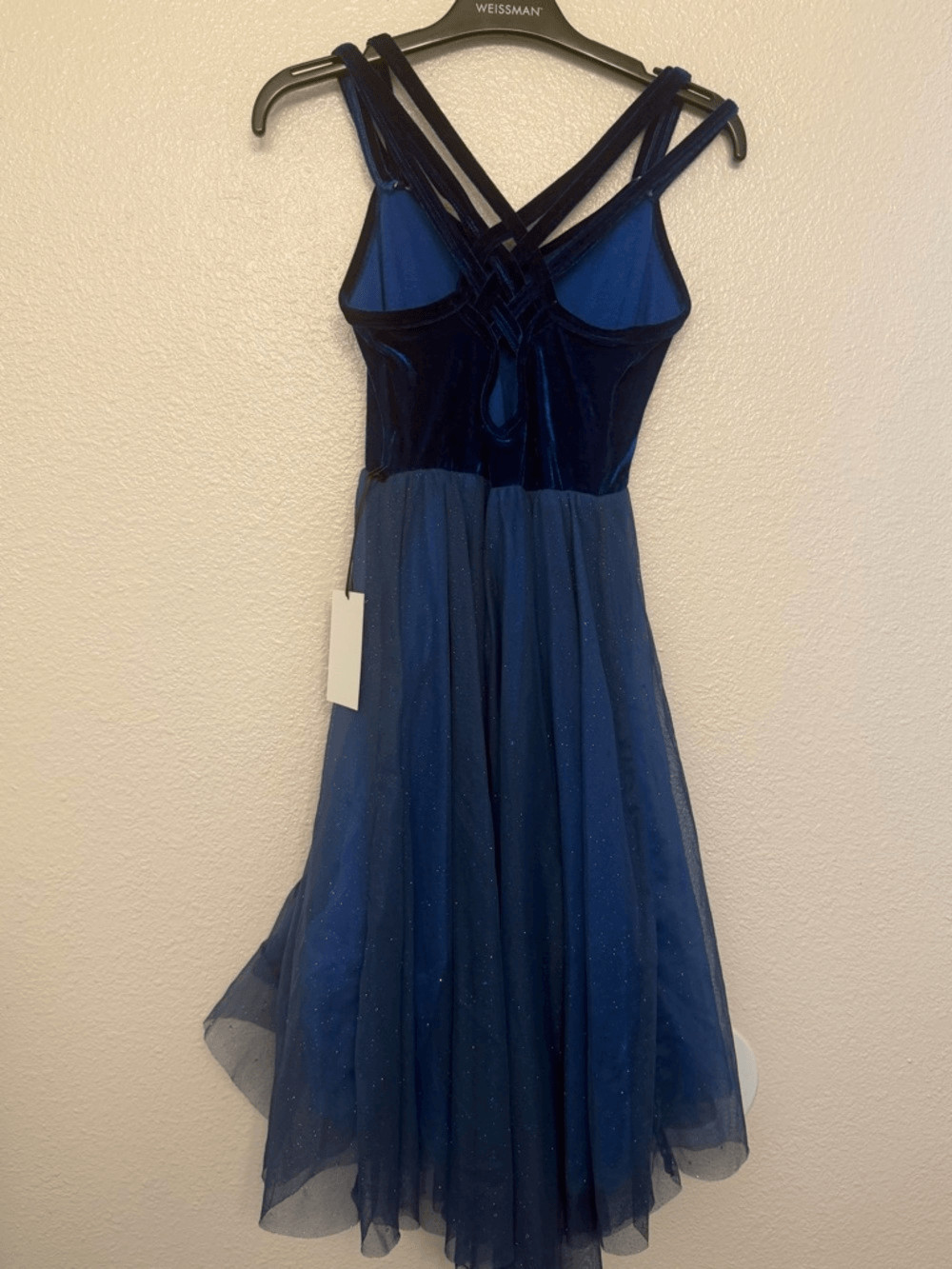 Revolution Dance costume blue velvet tutu dress 023 SA-Small adult