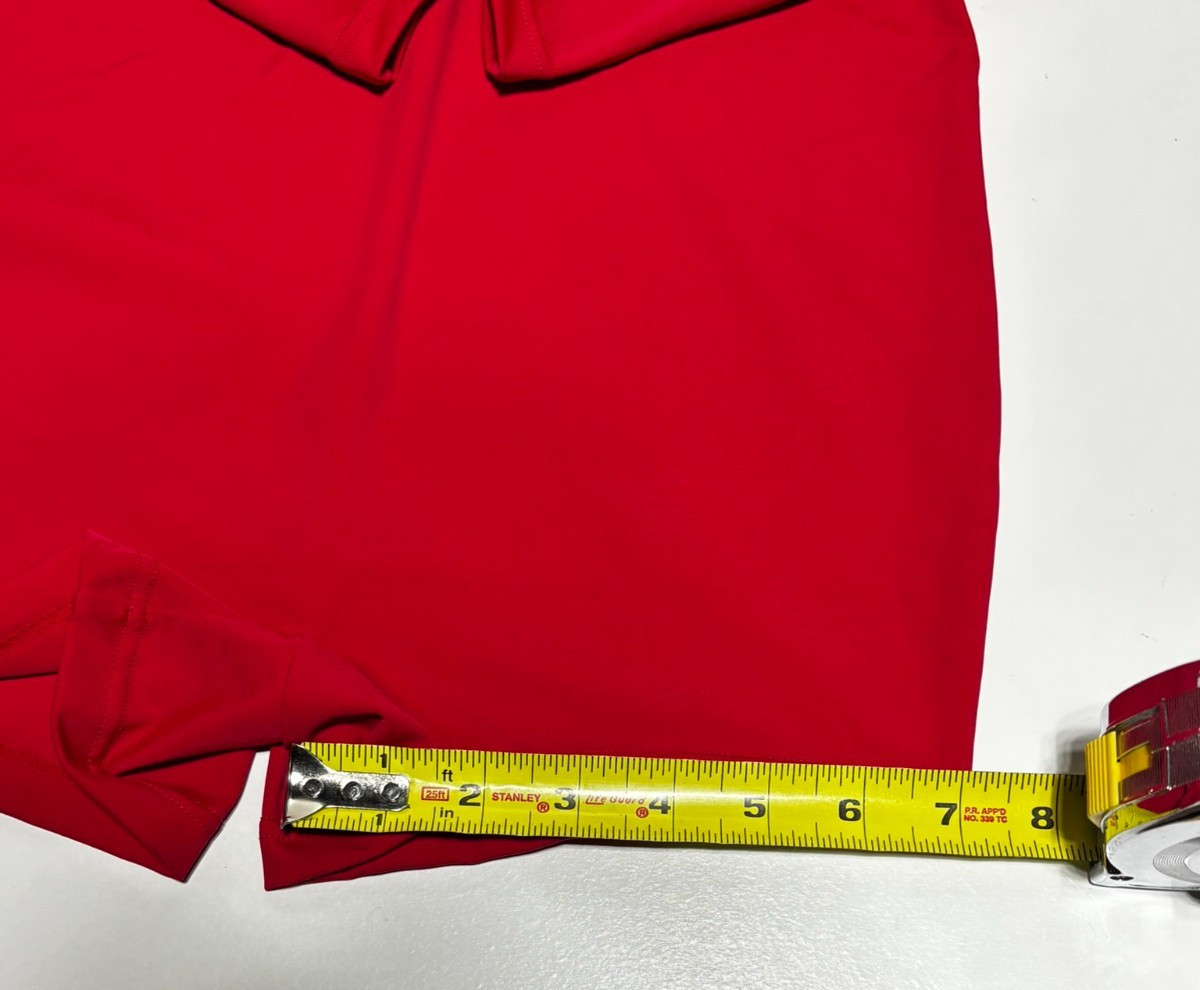 Balera Red Black Long Sleeve Arm Stripe Biketard Dance Costume Size MA