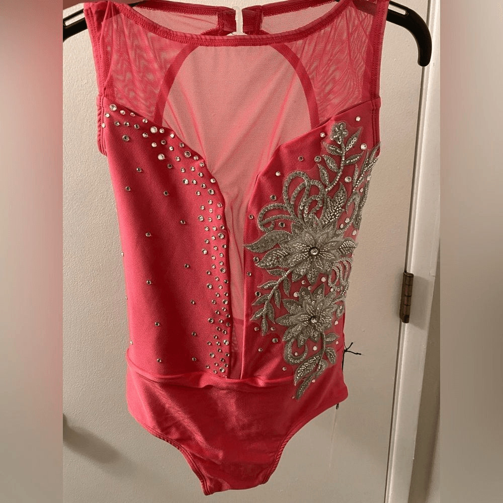 Ilo Gear Glam hot pink custom dance costume contemporary open illusion MA New