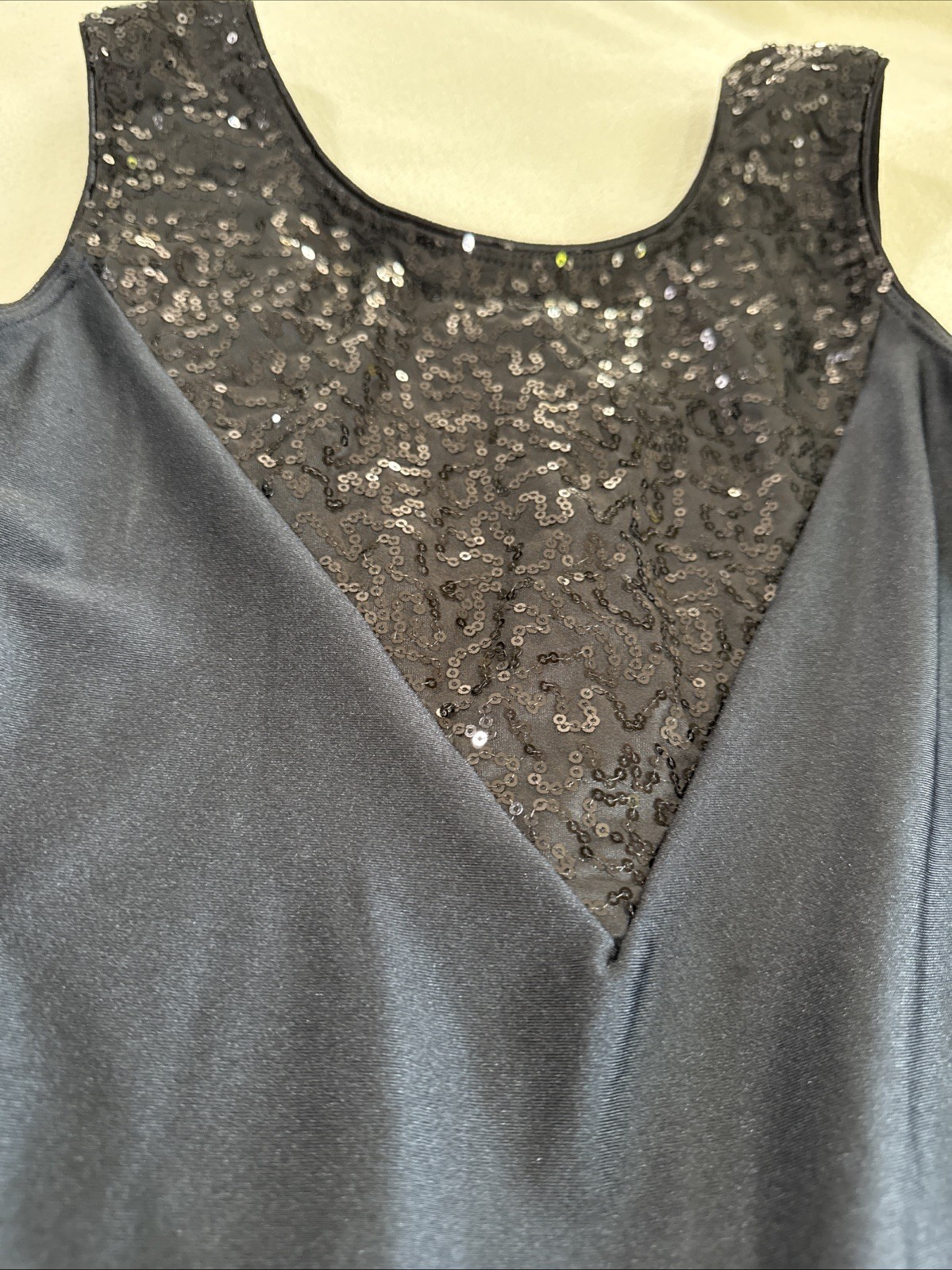 Revolution Tenth House Dance unitard solo costume MA adult Medium Black Sequin