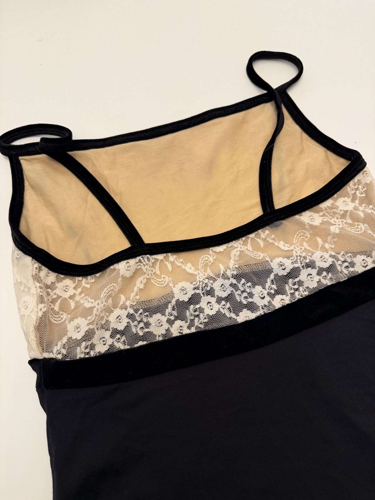 Suffolk Ballet Leotard Black White Lace Women’s Medium