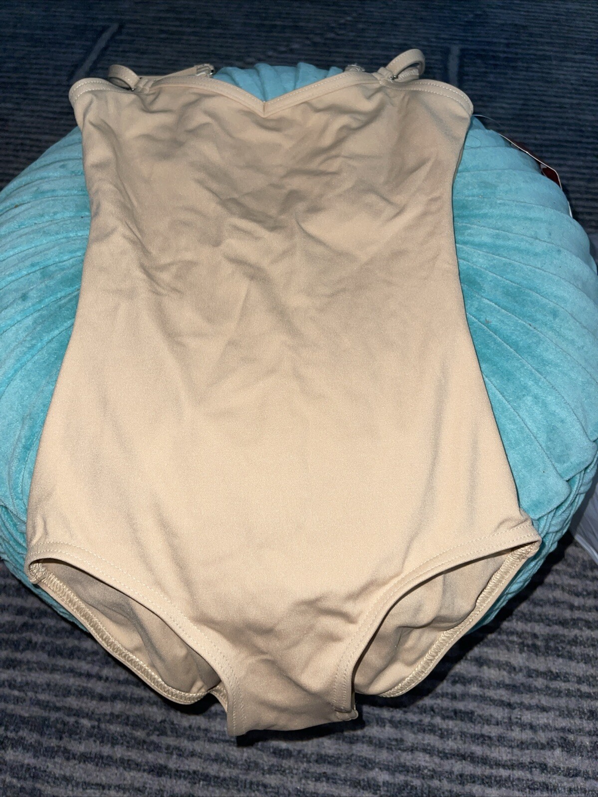 Capezio Leotard Women’s Extra Small (XS) Nude Camisole Adjustable Straps New