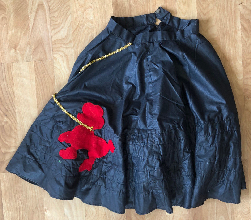 Lot of 6 Black Poodle Skirts Dance Halloween Costume, Lots of Color