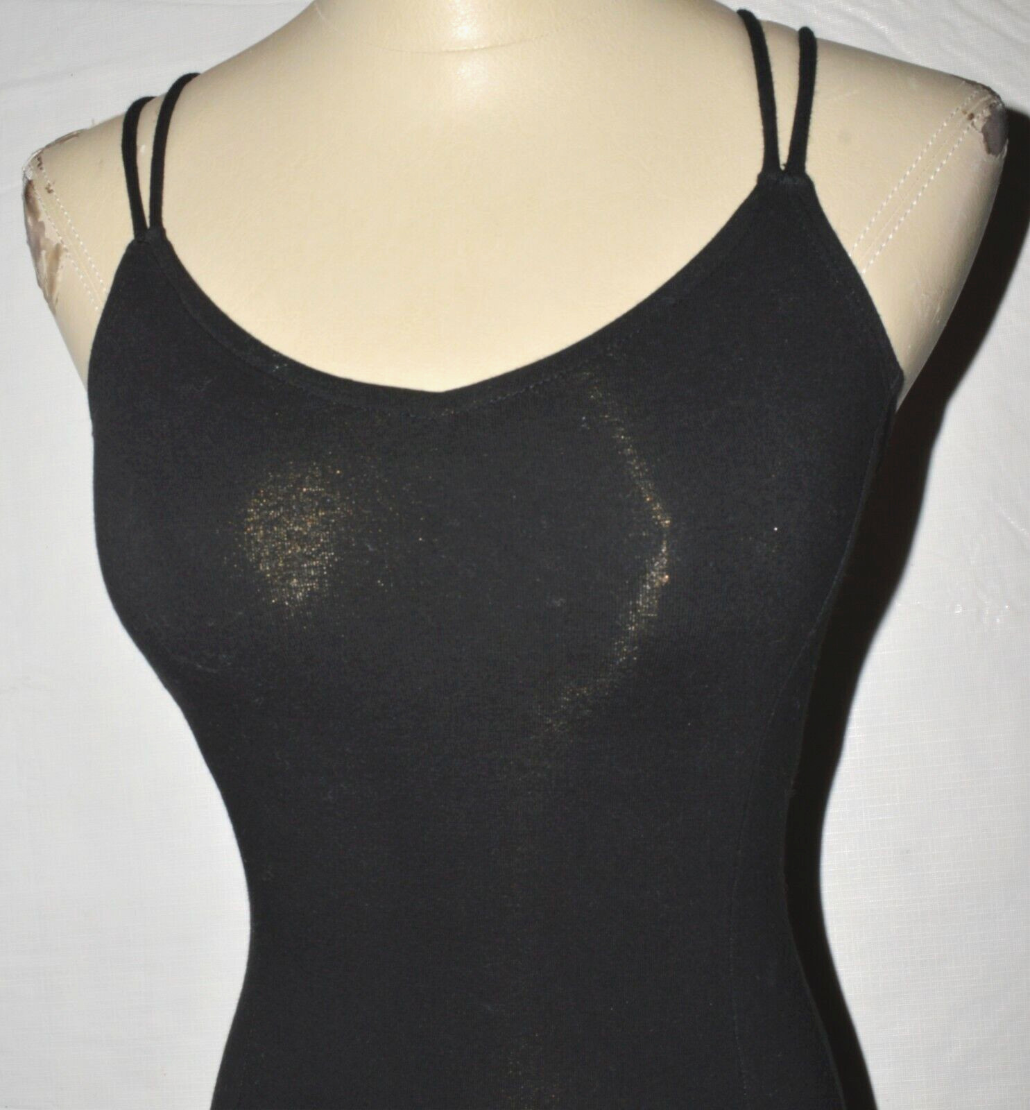 NATALIE DANCE WEAR WOMENS SIZE S SMALL BLACK STRAPPY BACK DANCE BALLET LEOTARD