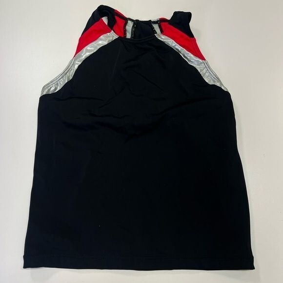 Weissman Balera Performance Spirit Racerback Top Red Black Dance Cheer NEW