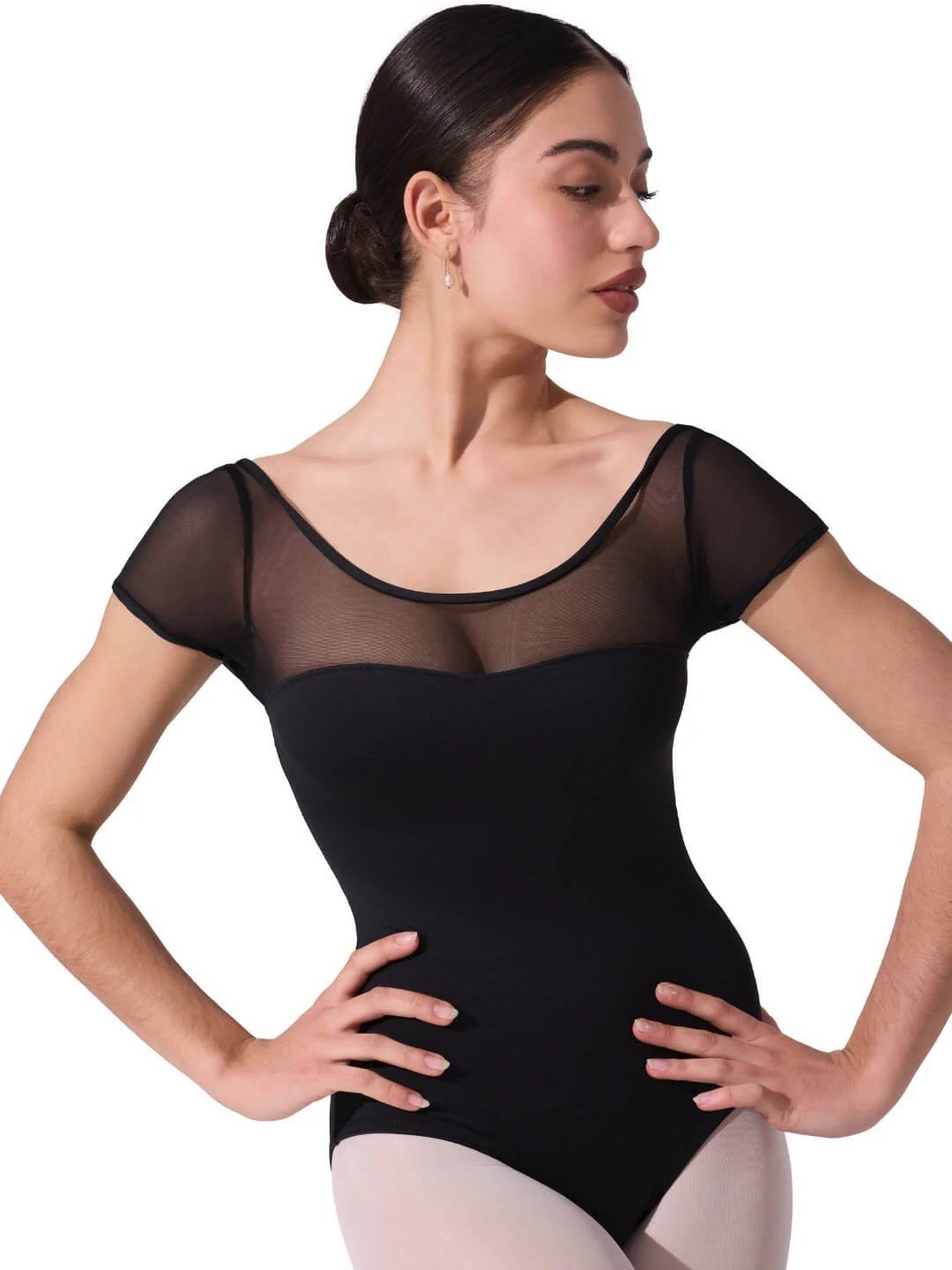 Capezio Studio Collection Mesh Yoke Shot Sleeve Leotard – SE1039W
