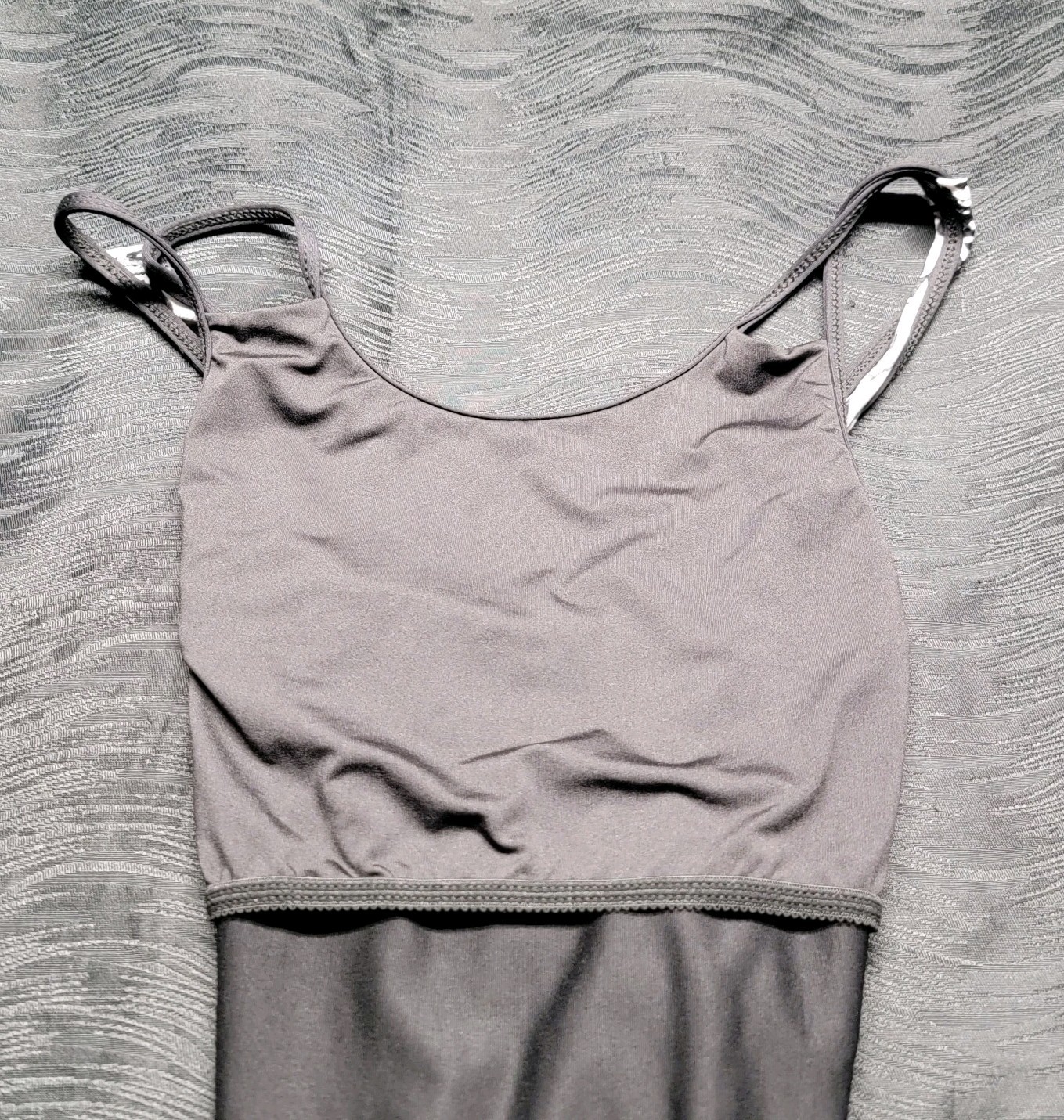 Motionwear High-neck Leotard High Neckline Thin Straps Criss-Cross Back SZ LA