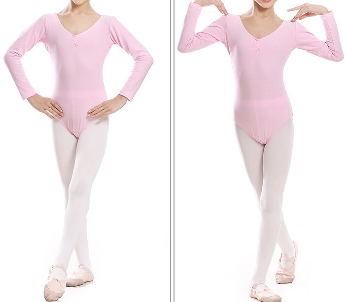 AU STOCK GIRL TO ADULTS COTTON LONG SLEEVE DANCE BALLET GYMNASTICS LEOTARD DA012
