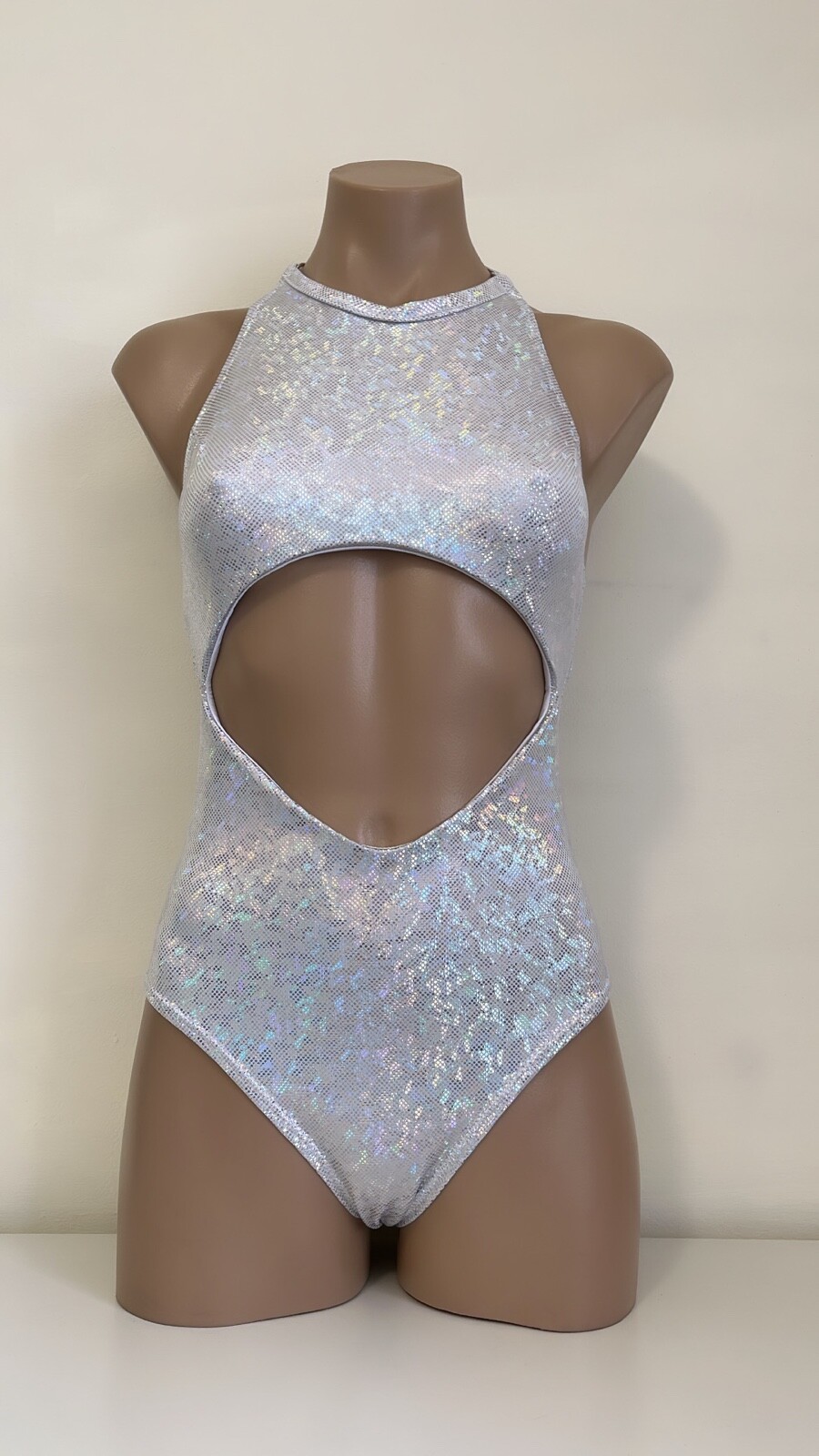 Schminke 🍥 monokini high tummy cover bodysuit pole-wear dance leotard hologram