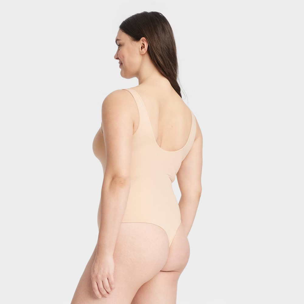 Women’s 4-Way Stretch Tank Bodysuit – Auden Beige M: Nylon Spandex Blend,