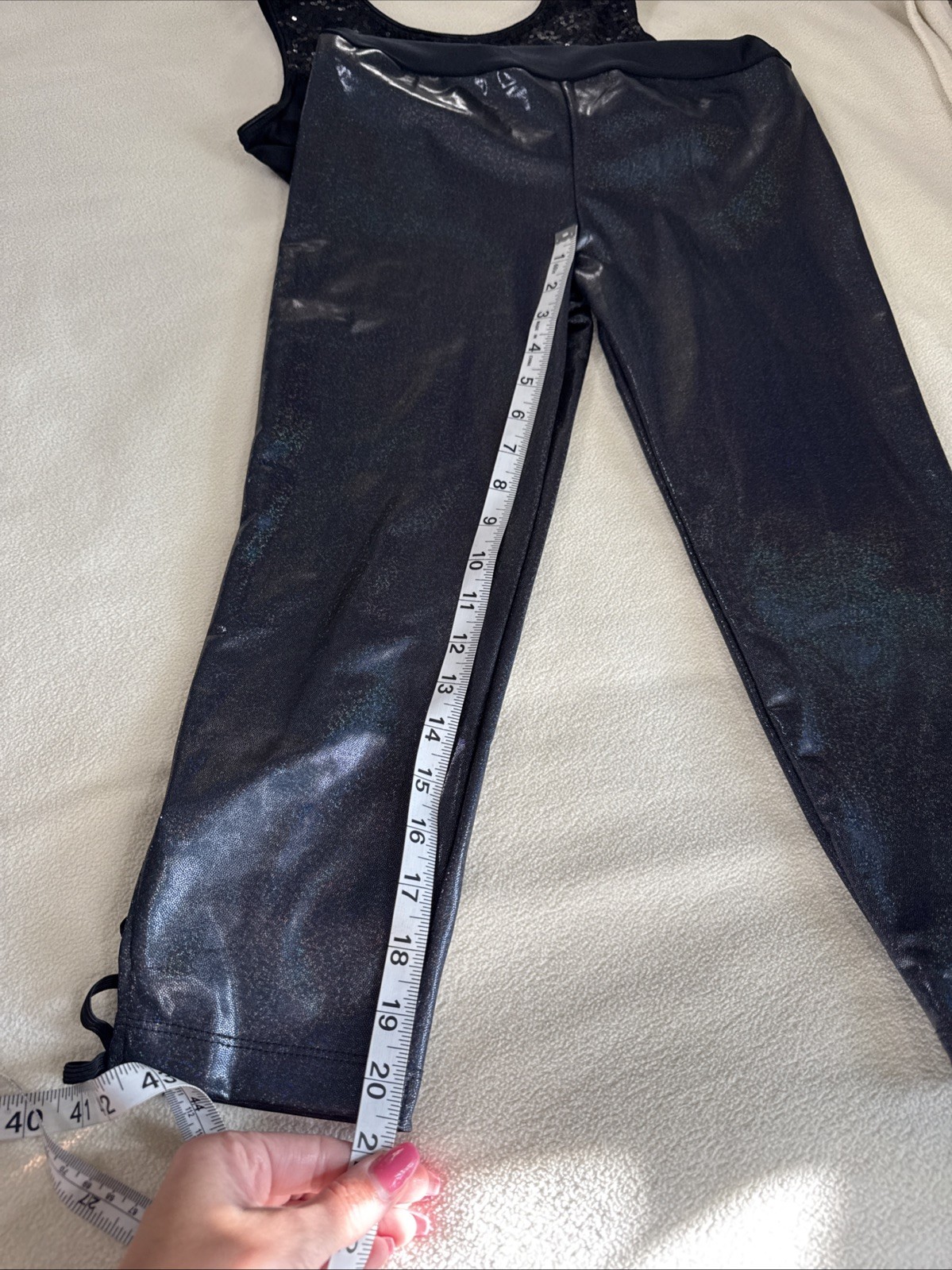 Revolution Tenth House Dance unitard solo costume MA adult Medium Black Sequin