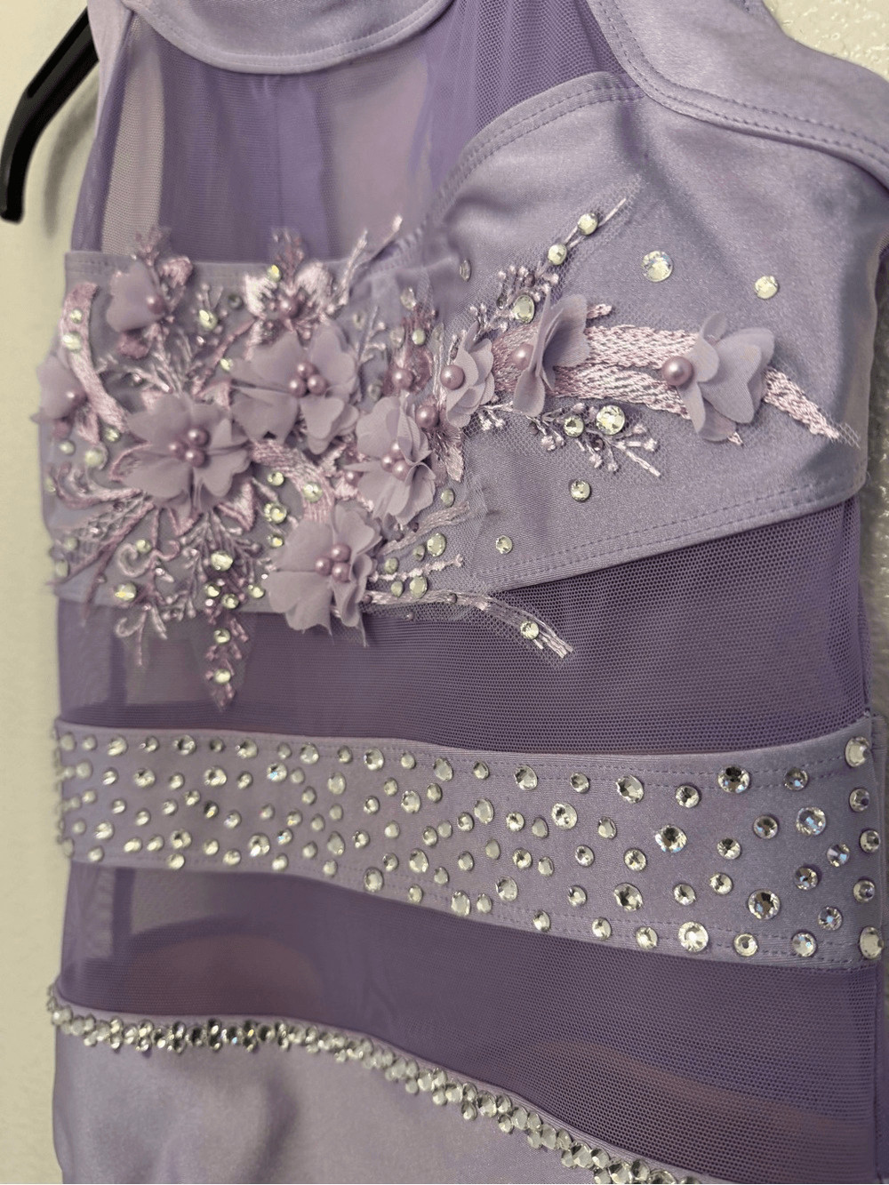 Ilo Gear Glam contemporary lavender purple custom dance costume XSA adult