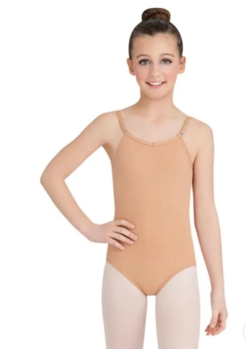 CAPEZIO „NUDE“ CAMISOLE LEOTARD Adjustable Straps TB1420 Adult/Child Sz SM