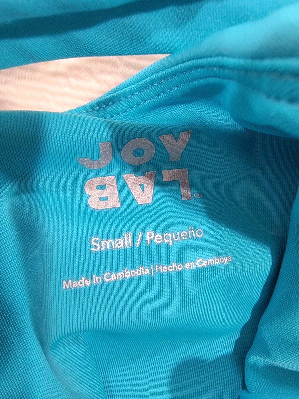 JoyLab Turquoise Blue Womens Unitard Medium Dance Workout Bodysuit Size Small