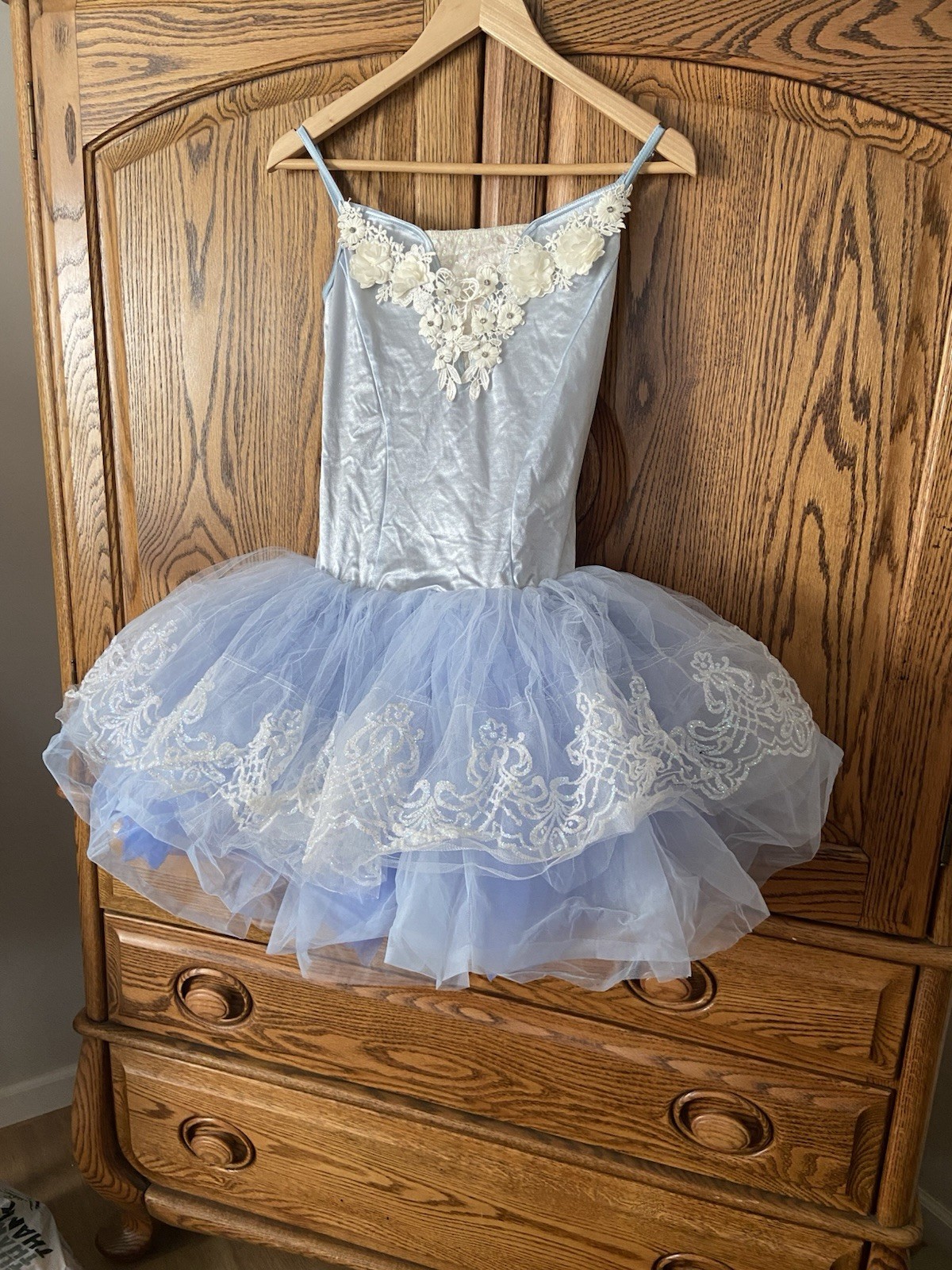 Weissman Baby Blue Sparkle Tutu Leotard Size Adult Medium