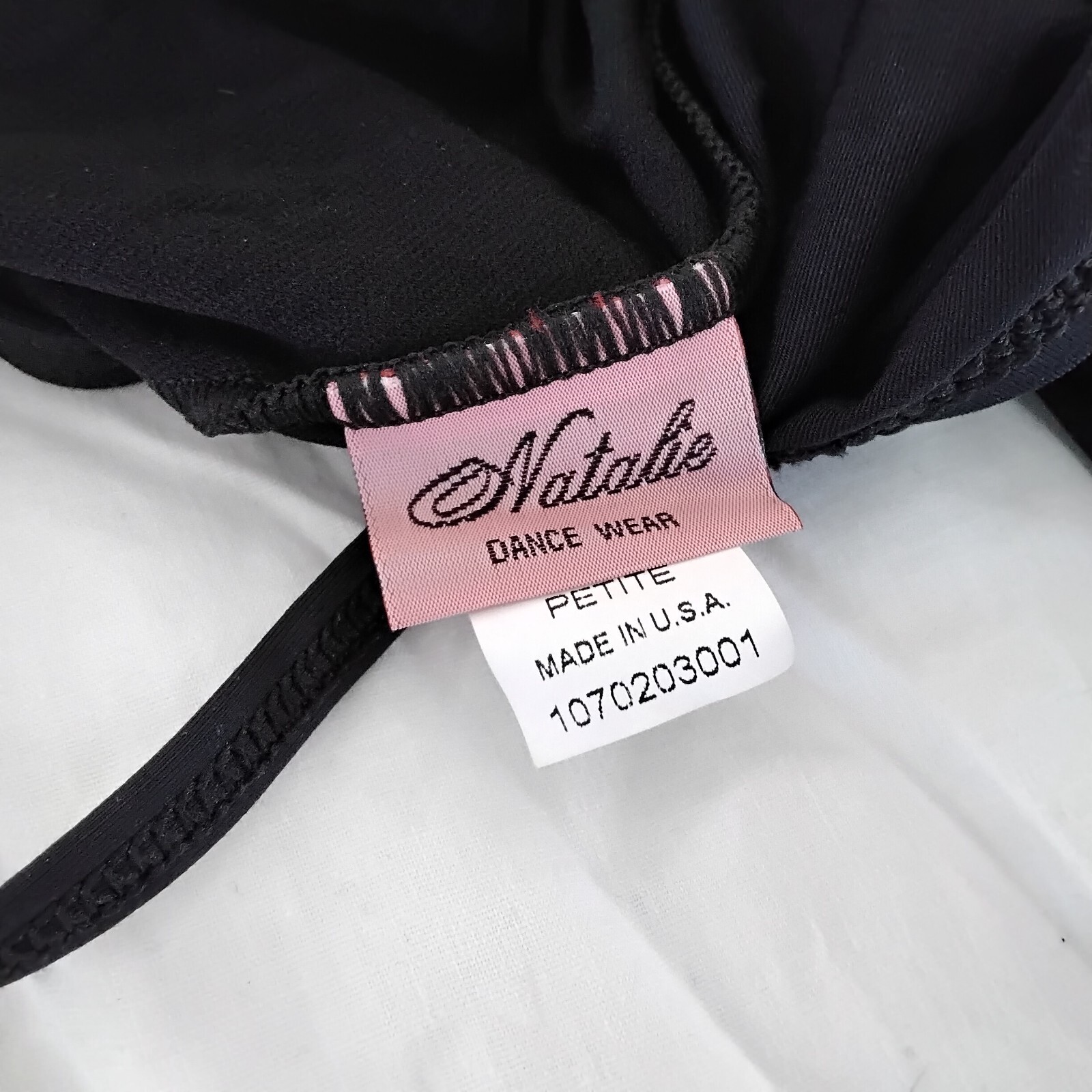 Natalie Dancewear Black Dance Pageant Costume Back Straps Split Skirt Sz Petite