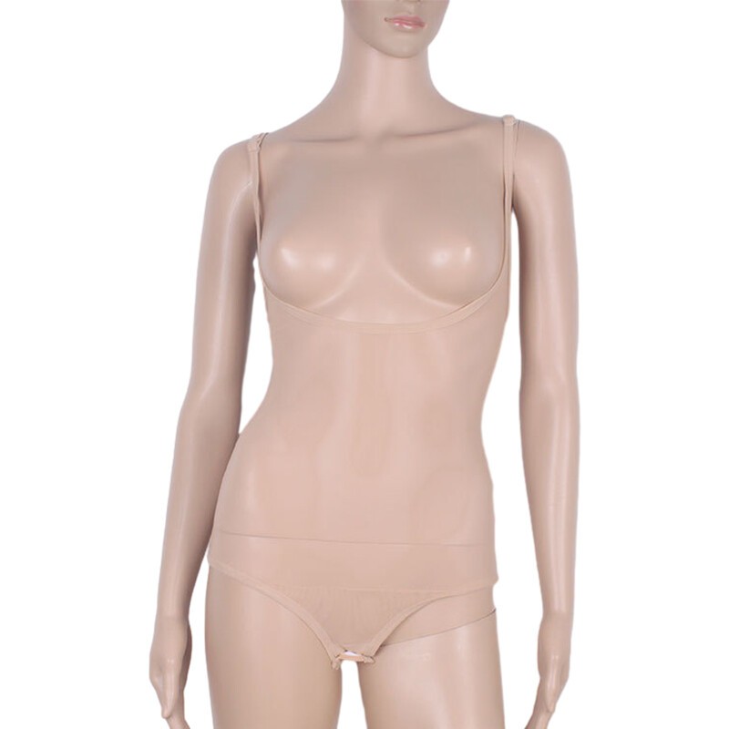 Women Belly Dance Body Stocking Sleeveless Stretch Mesh Sling Leotard Bodysuit