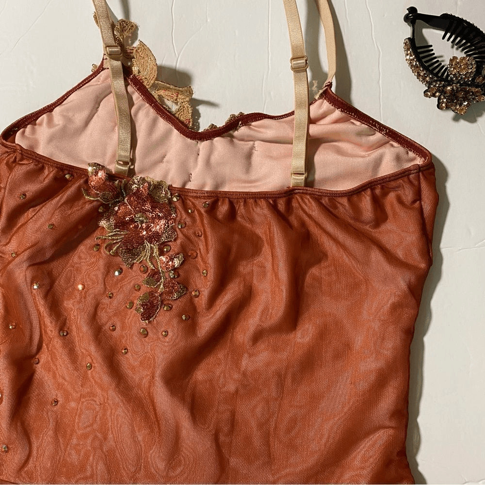 Revolution Tenth House Solo Dance Costume Orange Rust Lyrical Contemporary MA Ad